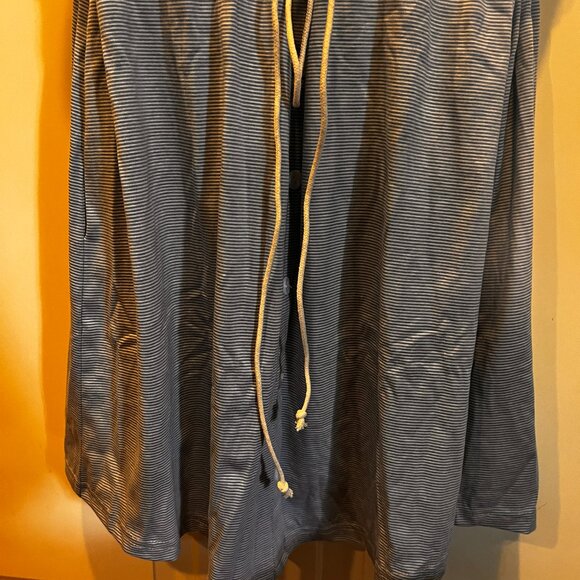 NWT Cupshe Blue Stripe Drawstring Cover-Up Mini Dress L - Picture 11 of 12